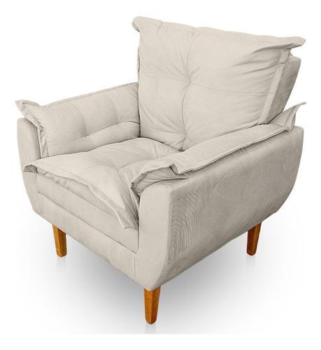 Poltrona Opala Premium Para Sala E Quarto Suede - Jylcrom